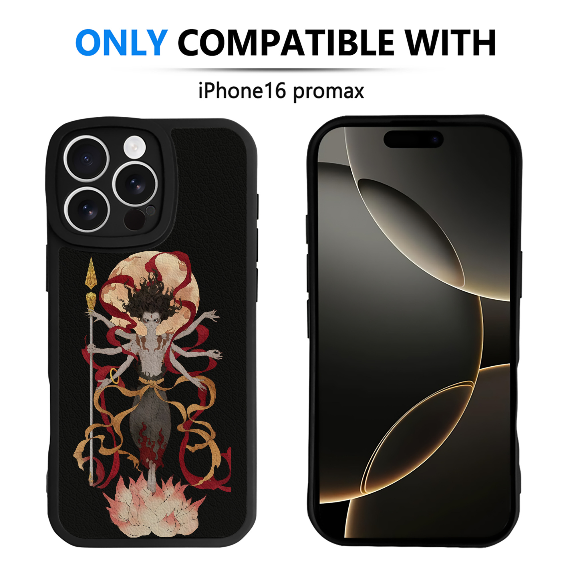 （画像用） Ne Zha 2 ナタ 魔童の大暴れ 【iPhone 16シリーズ対応】シリコンスマホケース（レザー調） 材質：シリコン
